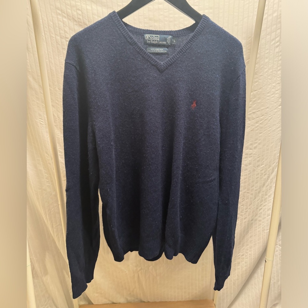 Polo Ralph Lauren Navy V-Neck Sweater